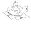 RIALZO WC con sistema di fissaggio - 10 cm