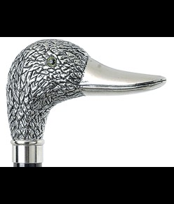 Bastone in legno con manico cromato 'ANATRA'  Tiepolo