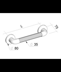 Maniglia striata in plastica