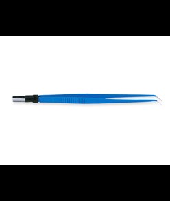 PINZA BIPOLARE CURVA 18 cm - punte 0,3 mm