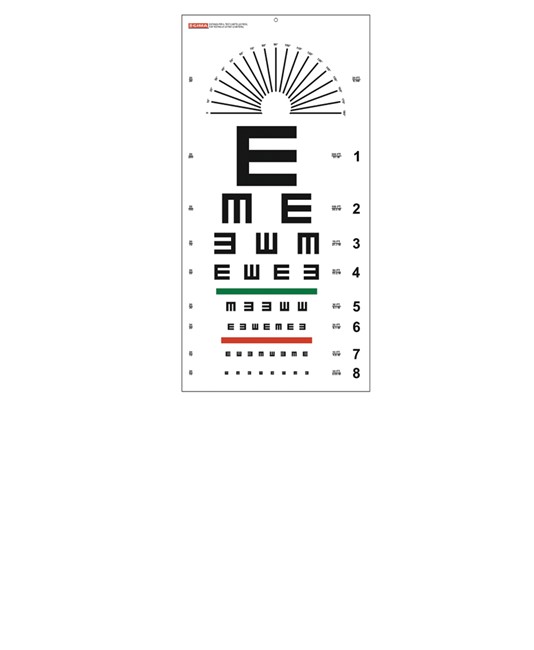 Tavola optometrica Tumbling 'E' Tavola optometrica Tumbling 'E'