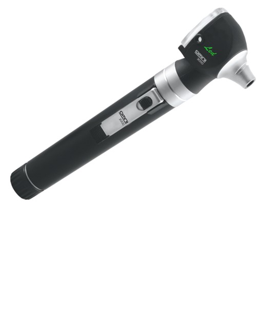 OTOSCOPIO SIGMA LED F.O. con manico ricaricabile e batteria - nero - in bustina