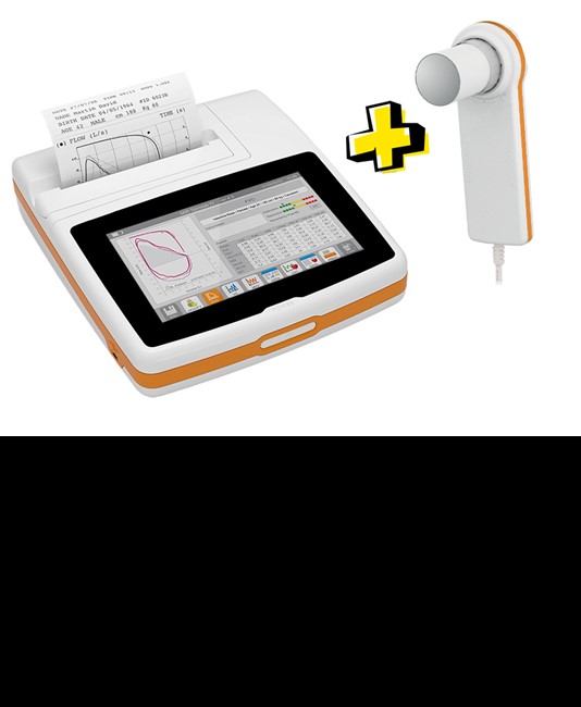 SPIROMETRO SPIROLAB PLUS con Minispir, touchscreen 7", stampante e software