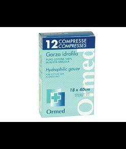 COMPRESSE GARZA COTONE 18X40 cm - scatole da 12
