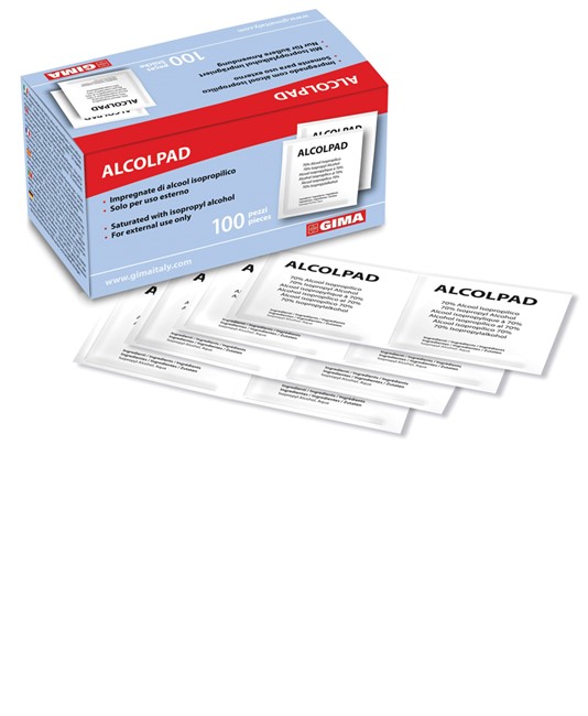 ALCOMED ALCOHOL PADS - scatola da 100 pads