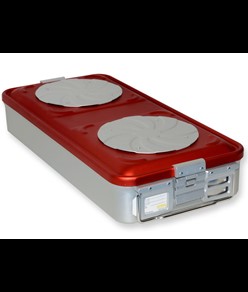 CONTAINER CON VALVOLA grande h100 mm - rosso