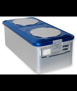 CONTAINER CON VALVOLA grande h200 mm - blu forato