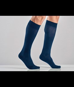 GAMBALETTO COTONE UNISEX - M - media compressione - blu