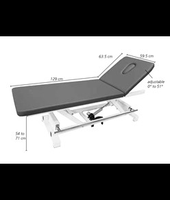 Lettino elettrico con barra perimetrale