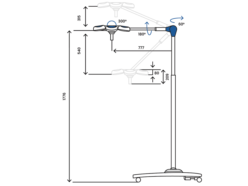 Lampada a led quattroluci