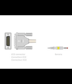 CAVO PAZIENTE ECG 2,2 m - banana - compatibile Bionet, Spengler, altri