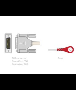 CAVO PAZIENTE ECG 2,2 m - snap - compatibile Bionet, Spengler, altri