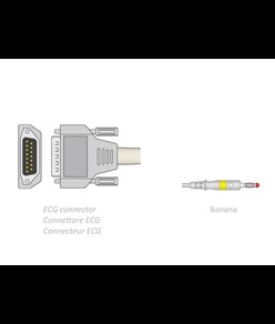 CAVO PAZIENTE ECG 2,2 m - banana - compatibile Biocare, Edan, Nihon, altri