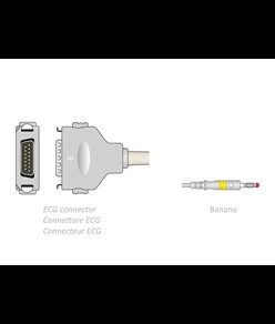 CAVO PAZIENTE ECG 2,2 m - banana - compatibile Fukuda Denshi