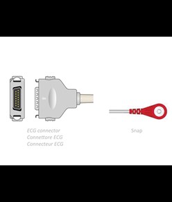 CAVO PAZIENTE ECG 2,2 m - snap - compatibile Fukuda Denshi