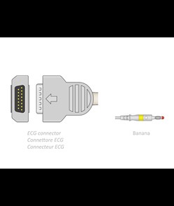 CAVO PAZIENTE ECG 2,2 m - banana - compatibile GE Marquette