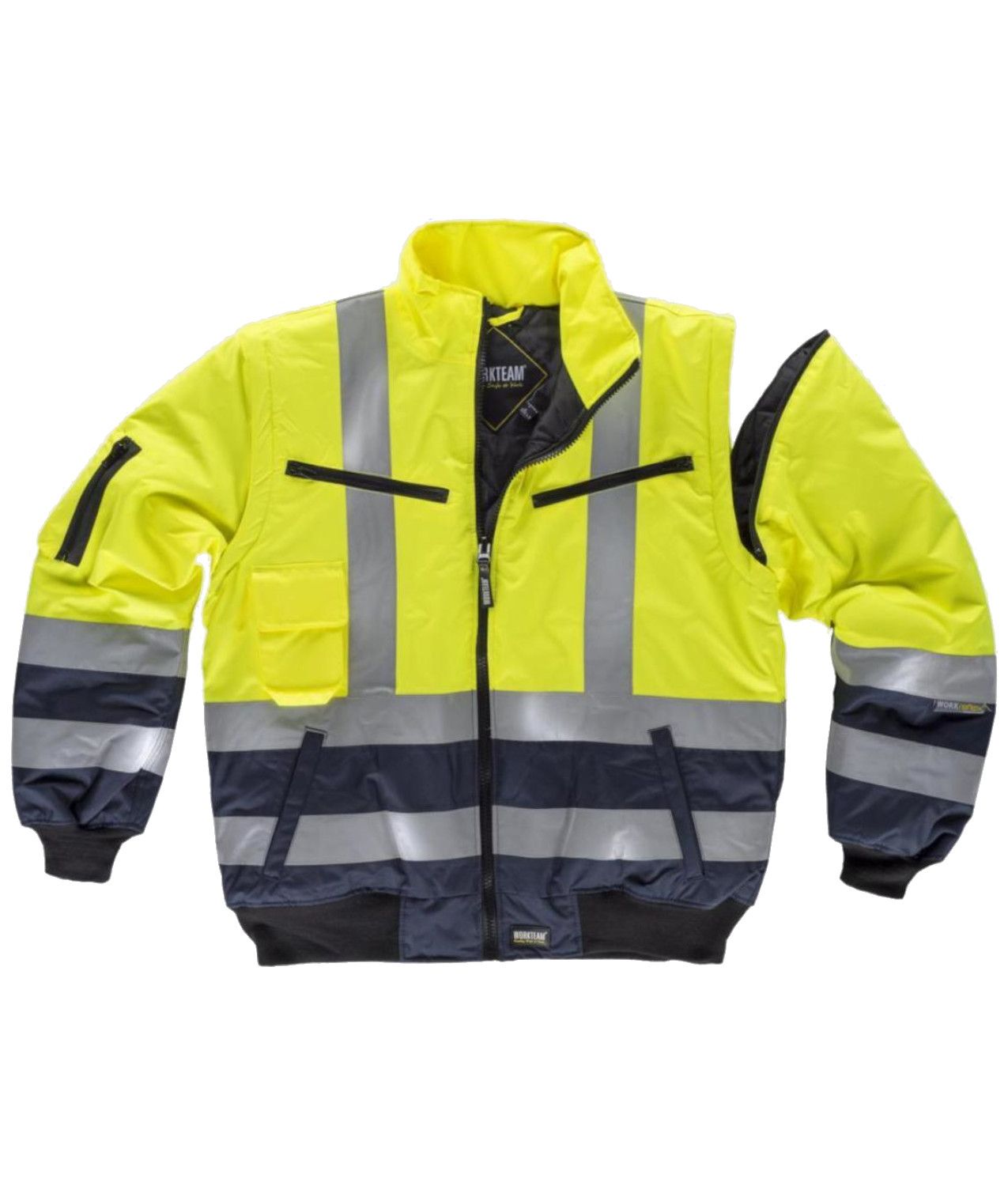 Giubbotto da lavoro bicolore alta visibilità Workteam