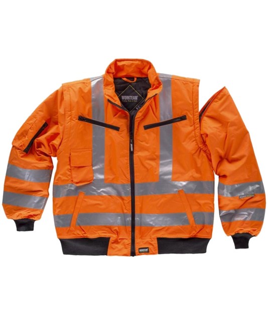 Giubbotto da lavoro alta visibilità Workteam Giubbotto da lavoro alta visibilità Workteam