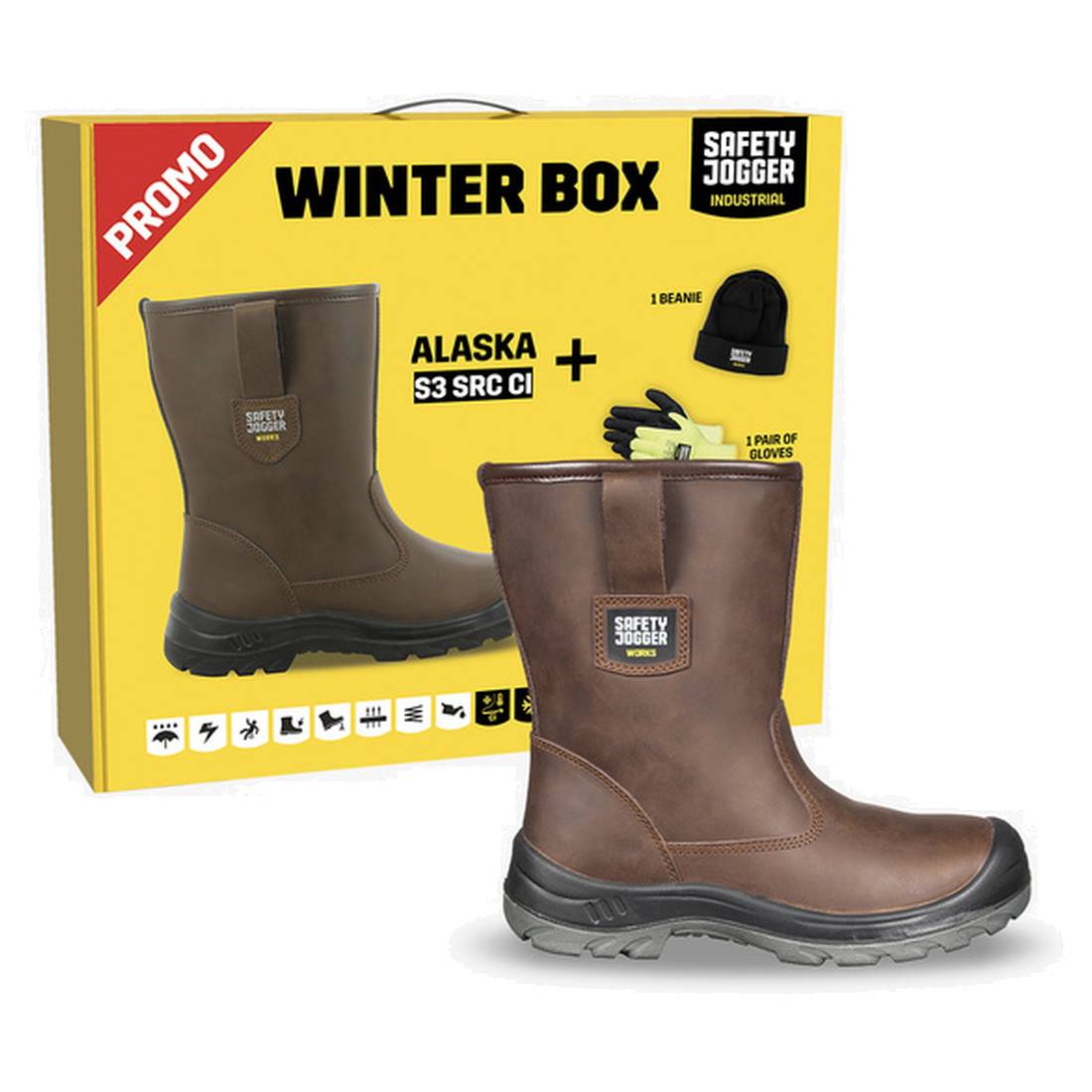 Stivaletto antinfortunistico S3 con kit da lavoro invernale Safety Jogger Alaska