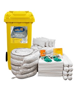 Kit assorbente in bidone carrellato  serie Oil