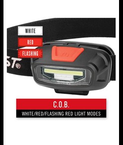 torcia frontale ricaricabile FL13R con luce rossa e bianca Coast