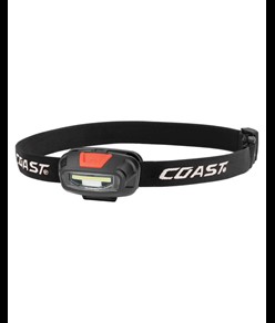 torcia frontale ricaricabile FL13R con luce rossa e bianca Coast