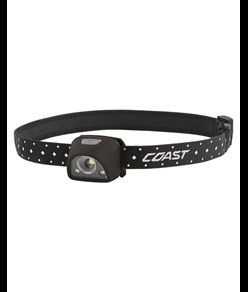 FL1R torcia frontale ricaricabile con luce rossa e bianca da 200 lumen Coast