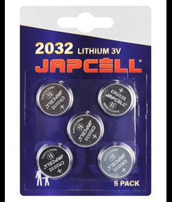 Batterie al litio CR2032 Japcell