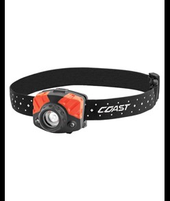 lampada frontale FL65 - nera / rossa (415 lumen) - confezione blister Coast