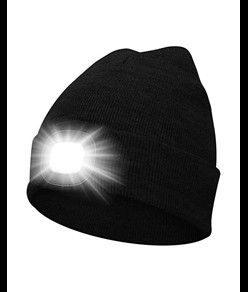Berretto in maglia ricaricabile con luce LED da 120 lumen incorporata Japcell