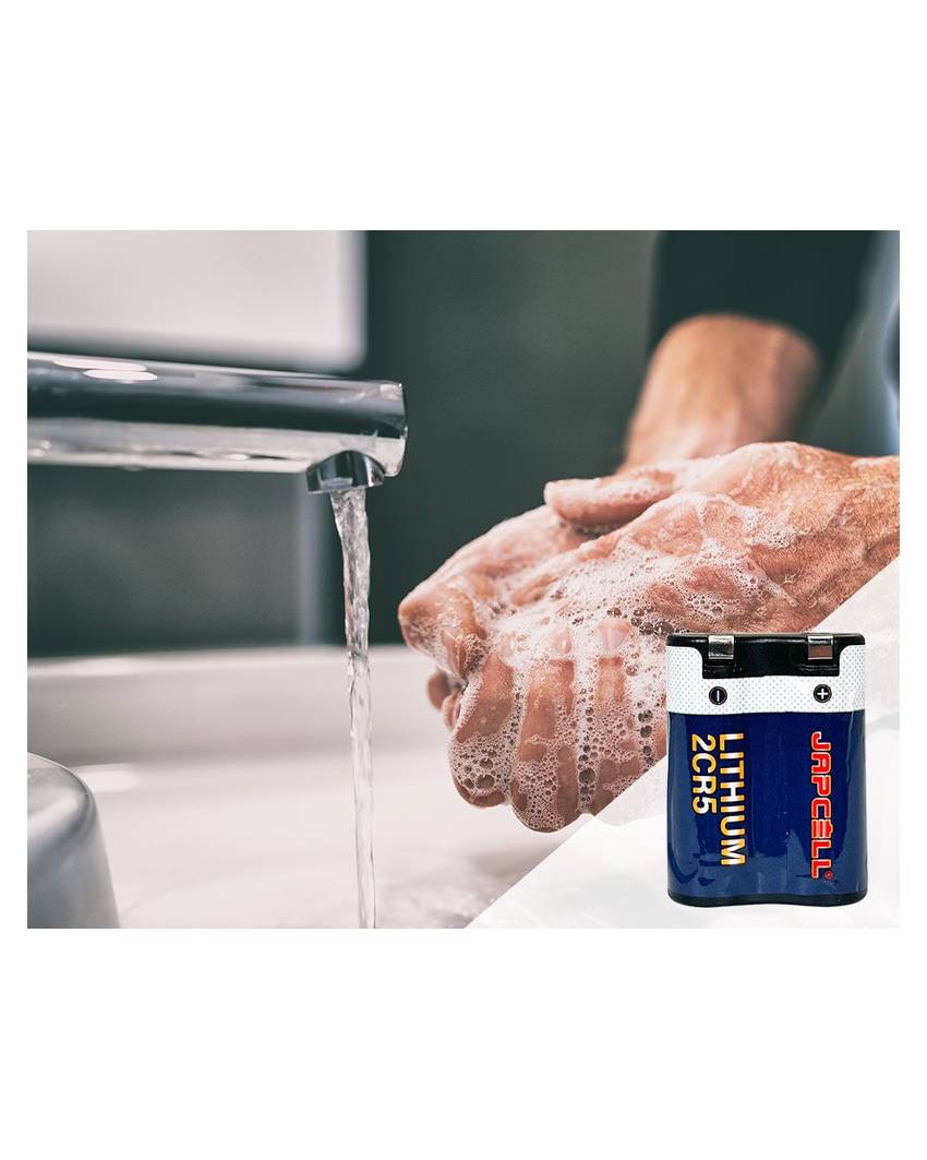 Batteria Japcell al litio 2CR5 per es. Raccordo per rubinetto Oras Japcell