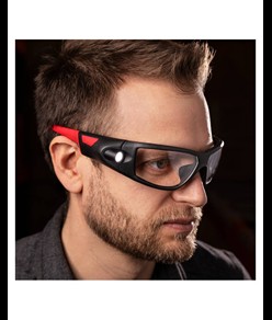 SPG500 Occhiali di sicurezza con torcia d'ispezione e protezione UV Coast