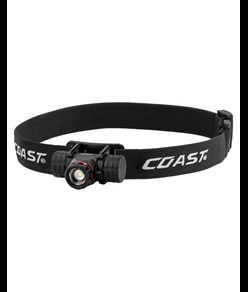 XPH25R Lampada frontale ricaricabile con indicatore di batteria - in confezione blister - confezione con doppio verso Coast