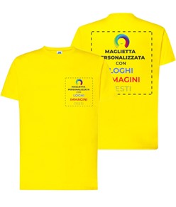 T-shirt personalizzata con stampa lato cuore e schiena