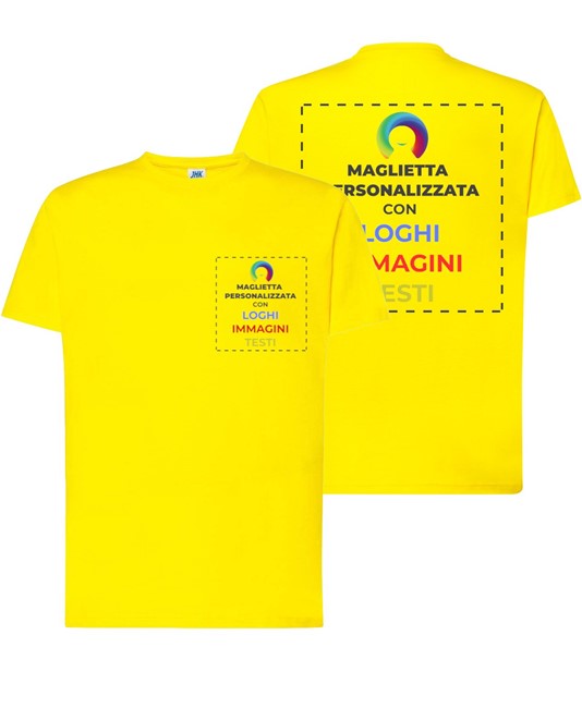 T-shirt personalizzata con stampa lato cuore e schiena T-shirt personalizzata con stampa lato cuore e schiena