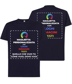 T-shirt personalizzata con stampa fronte e schiena