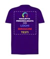 T-shirt personalizzata con stampa su schiena