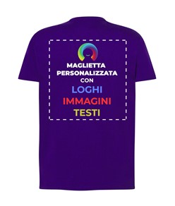 T-shirt personalizzata da uomo stampa su schiena