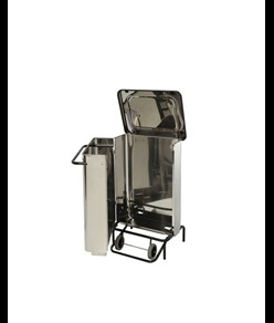 Contenitore mobile a pedale con apertura a libro Medial Frontinox