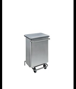 Contenitore mobile a pedale con tubolari in inox Medial Continox