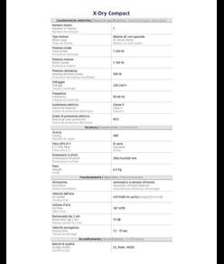 Asciugamani elettrico smart (con motore AC) Medial X-Dry Compact