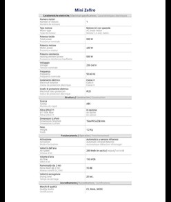 Asciugamani elettrico con resistenza - a cono d’aria Medial Mini Zefiro