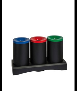 Isola ecologica auto-estinguente con coperchi colorati Medial Trisú