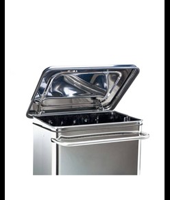 Contenitore mobile a pedale con tubolari in inox Medial Continox