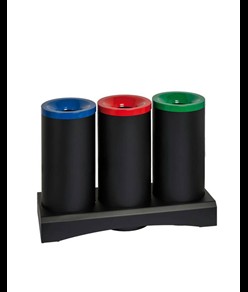 Isola ecologica auto-estinguente con coperchi colorati Medial Trisú