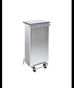 Contenitore mobile a pedale con tubolari in inox Medial Continox