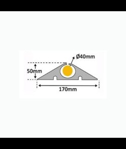 Guaina passacavo flessibile con canale da 4 cm