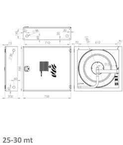 Cassetta naspo antincendio con portello  Florida