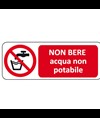 Cartello  non bere acqua non potabile