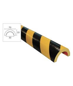 Profilo paracolpi in gomma giallo nero